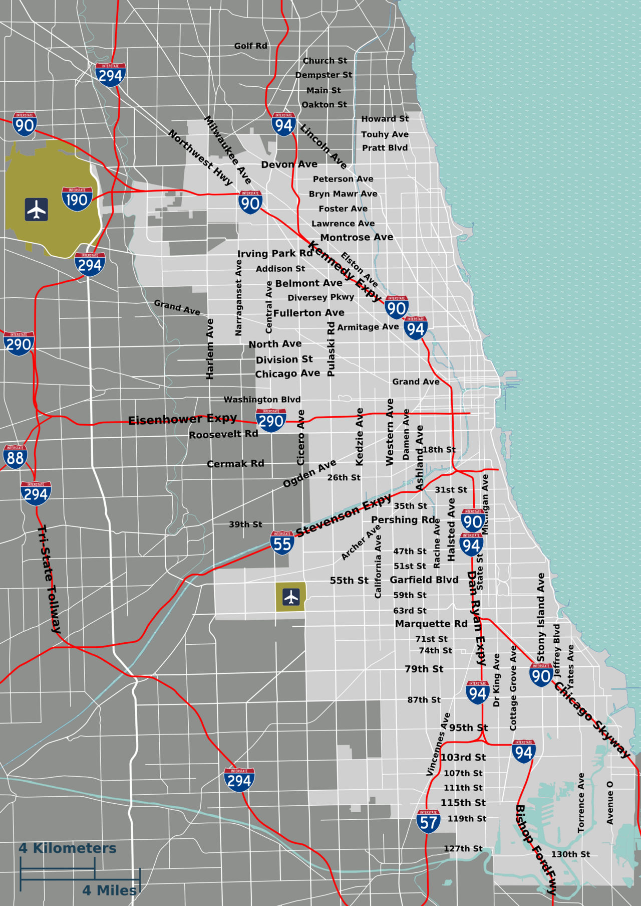 Chicago overview map