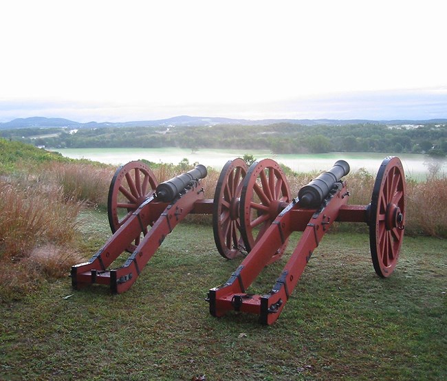 A cannon above the Hudson River Valley.