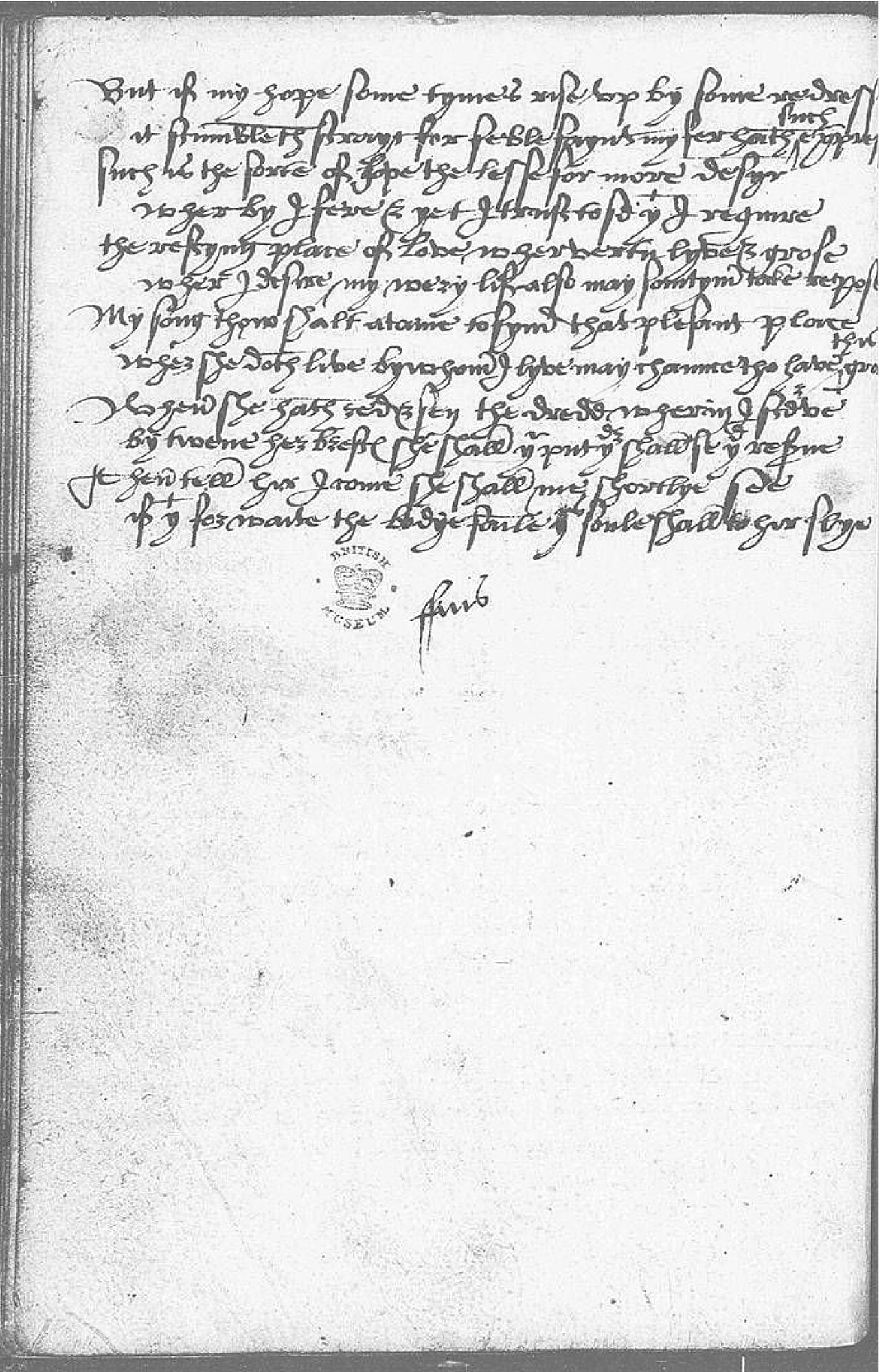 The Devonshire Manuscript facsimile 50v
