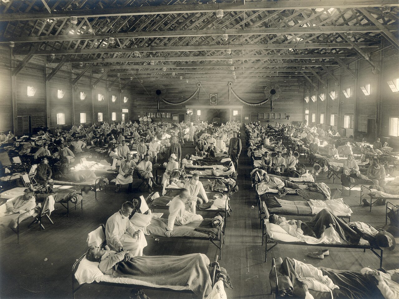 Emergency hospital in Kansas - 1918.
