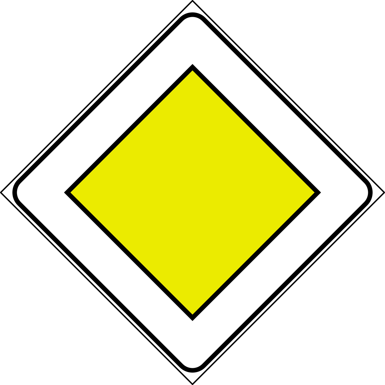 Italian traffic signs - diritto di precedenza