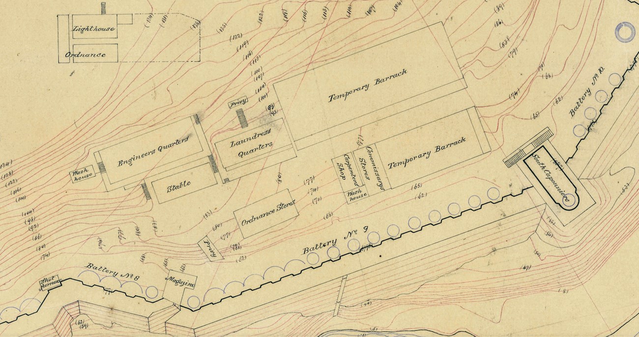 An 1867 map of Alcatraz