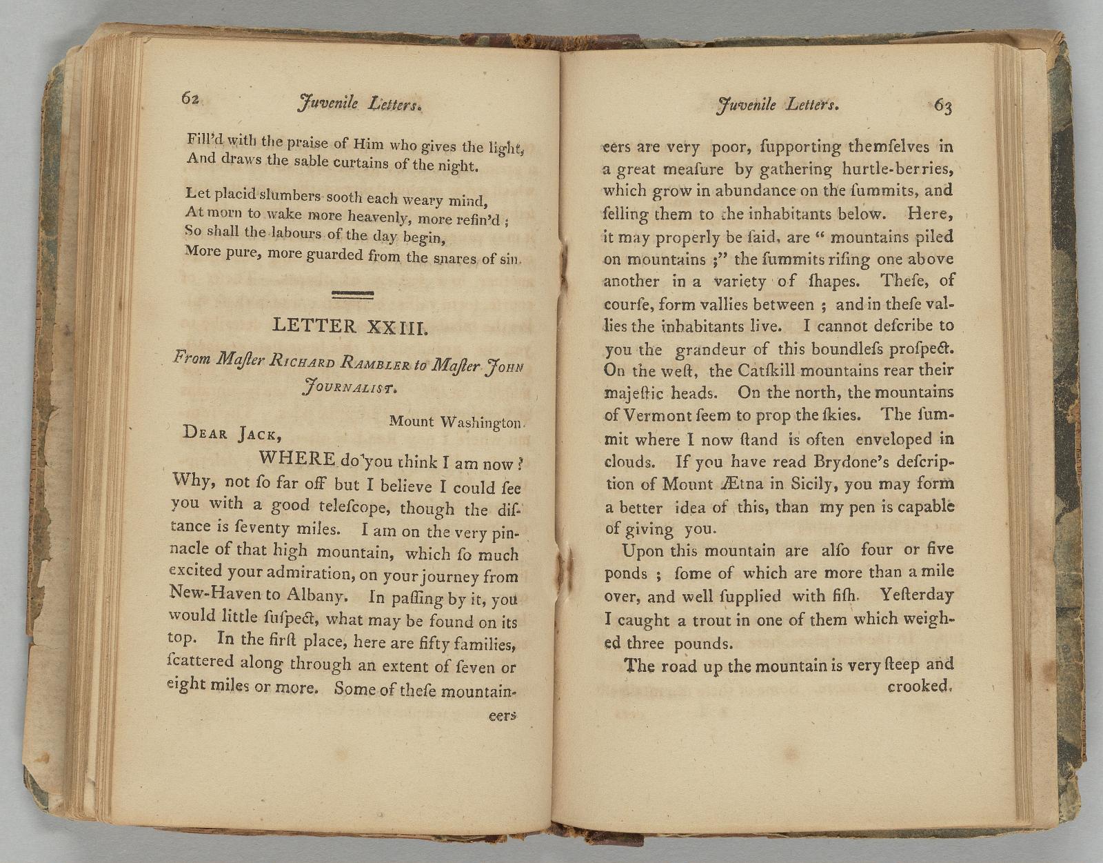 "Ode to the Evening" in Juvenile Letters: Being a Correspondence Between Children, From Eight to Fifteen Years of Age