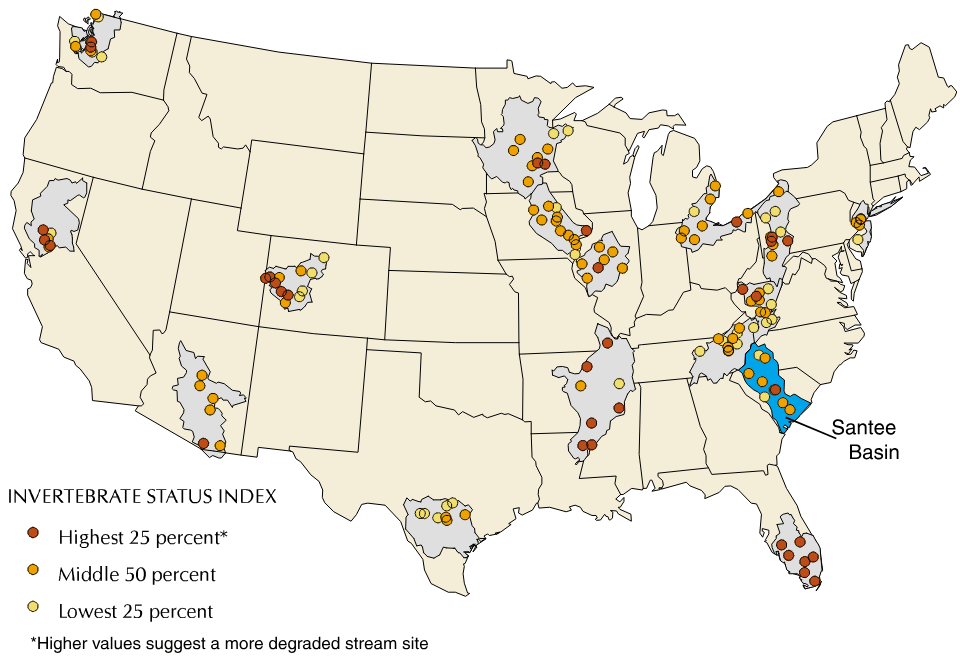 Water quality in the Santee River basin and coastal drainages, North and South Carolina, 1995-98