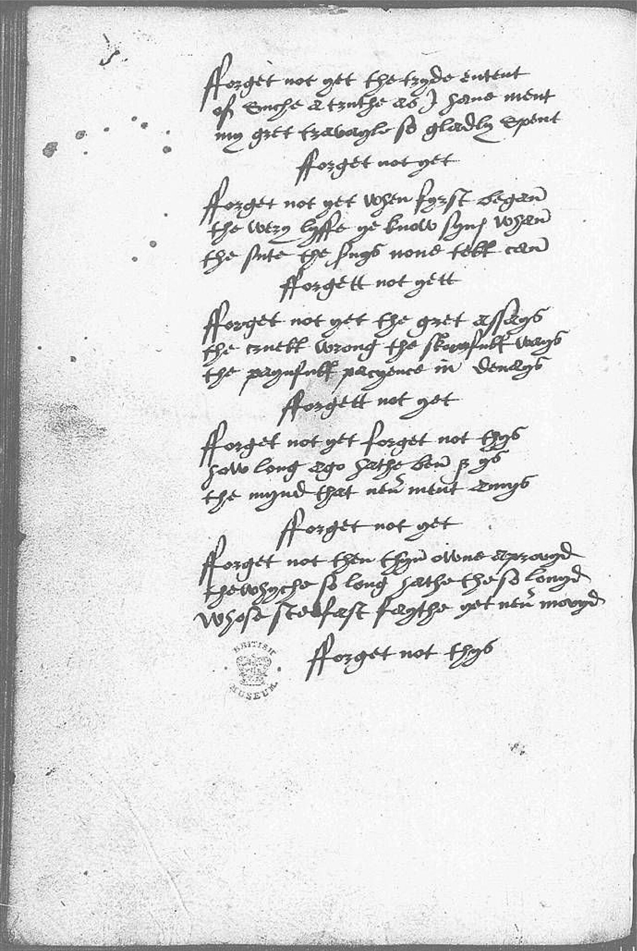The Devonshire Manuscript facsimile 54v