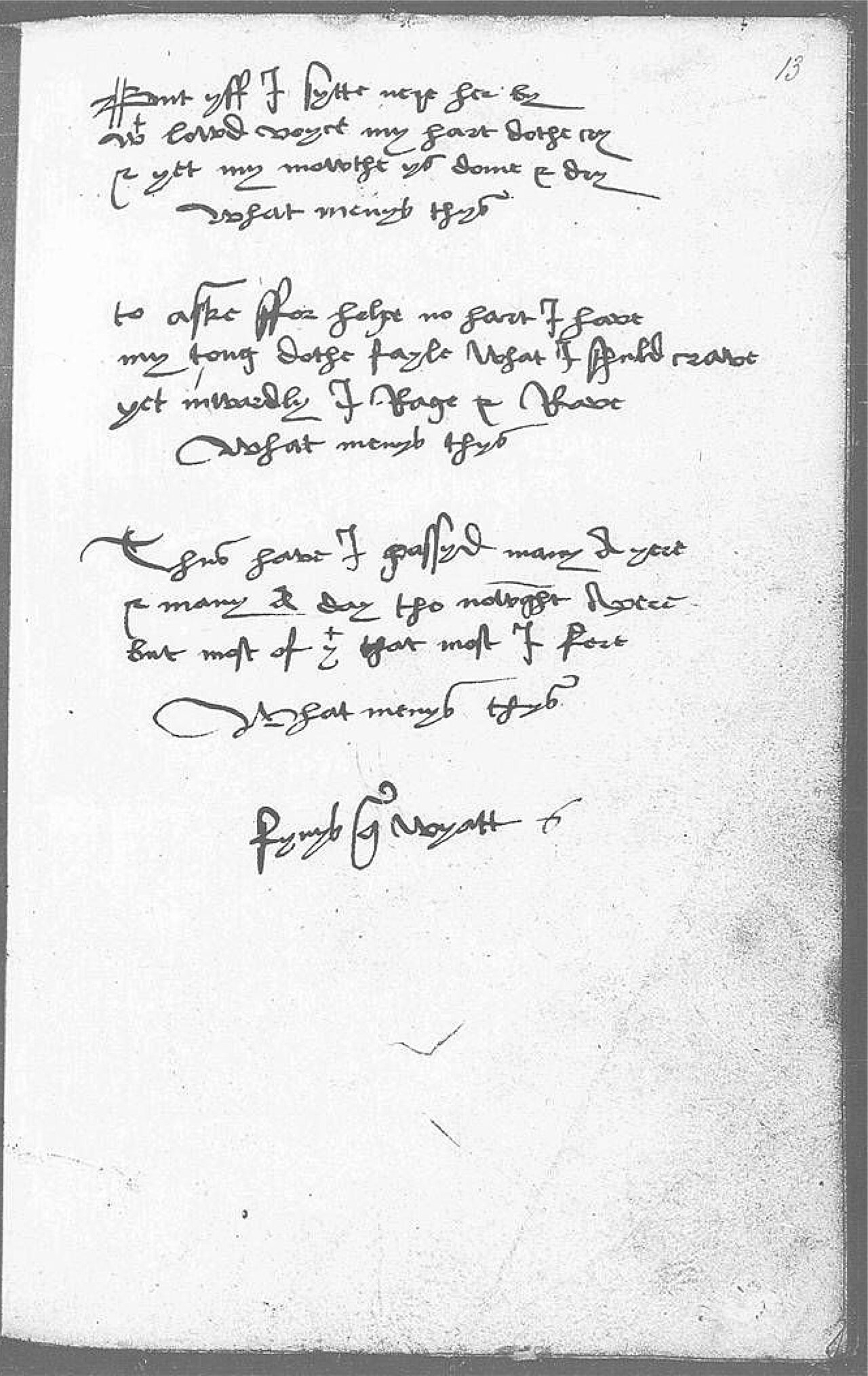 The Devonshire Manuscript facsimile 13r