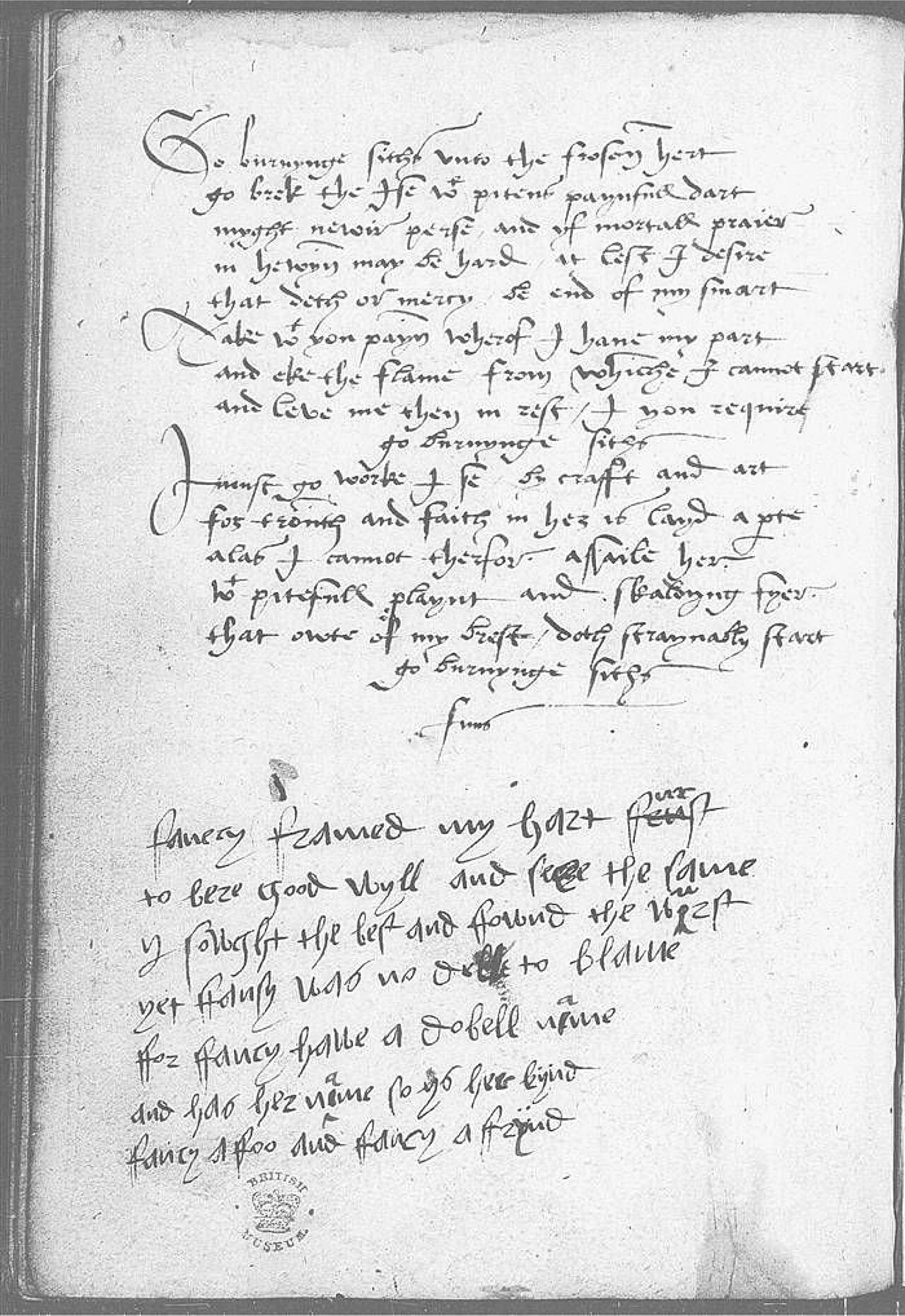The Devonshire Manuscript facsimile 61v