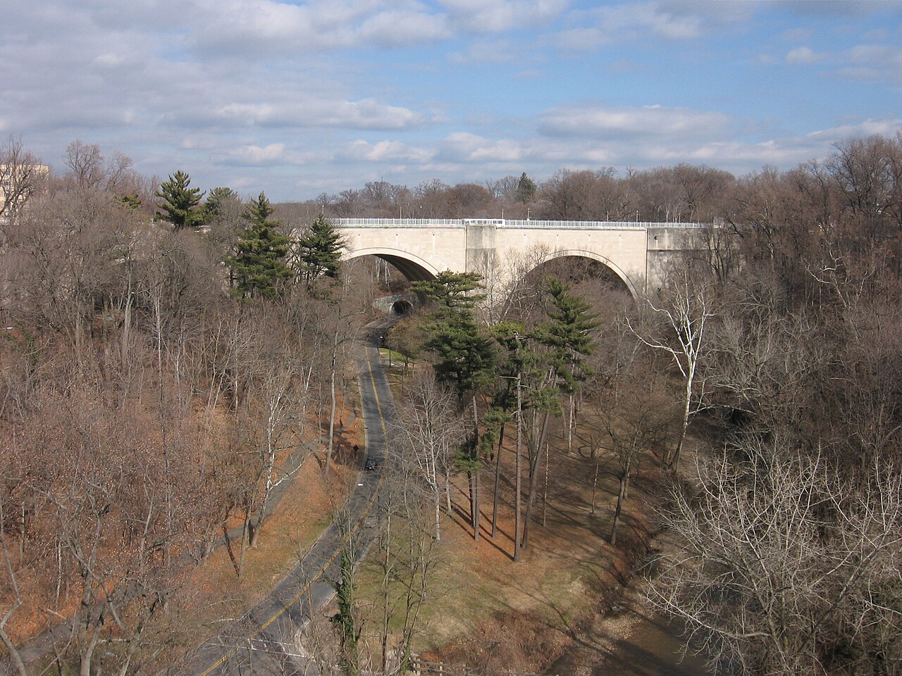 The Duke Ellington Bridge as seen from the Taft Bridge