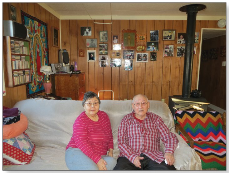 Louise Crane and her husband Isidore Mike in their home in St