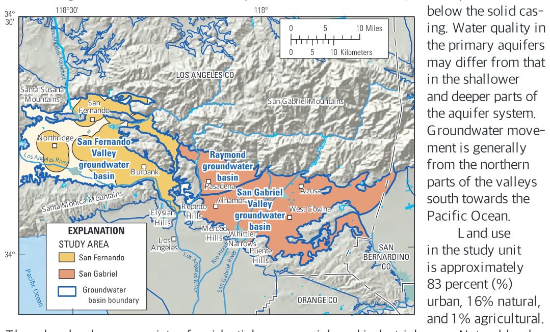 Groundwater quality in the San Fernando--San Gabriel groundwater basins, California