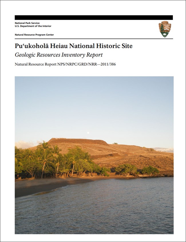 Cover of the park's geologic report, with a photo of the temple
