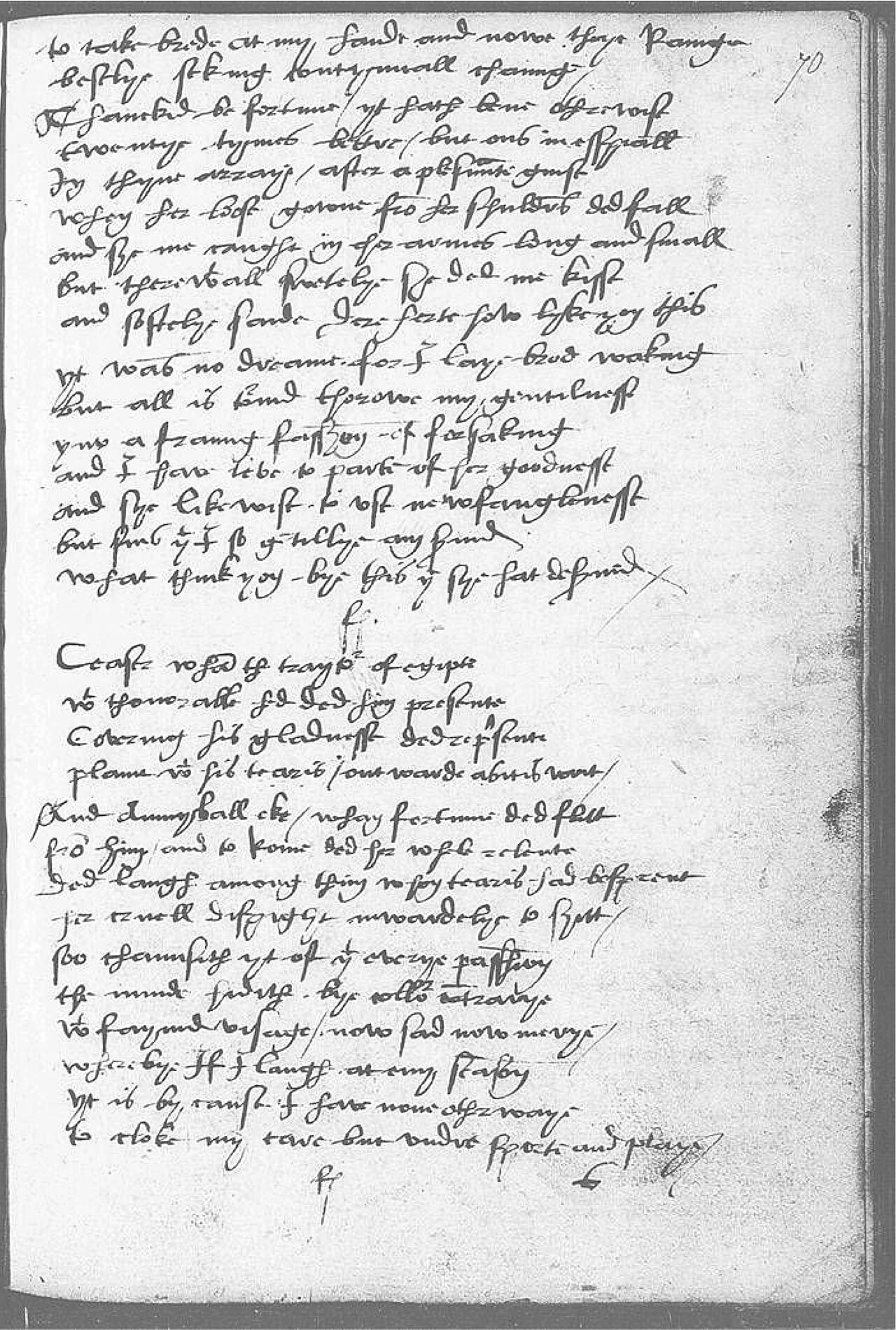 The Devonshire Manuscript facsimile 70r