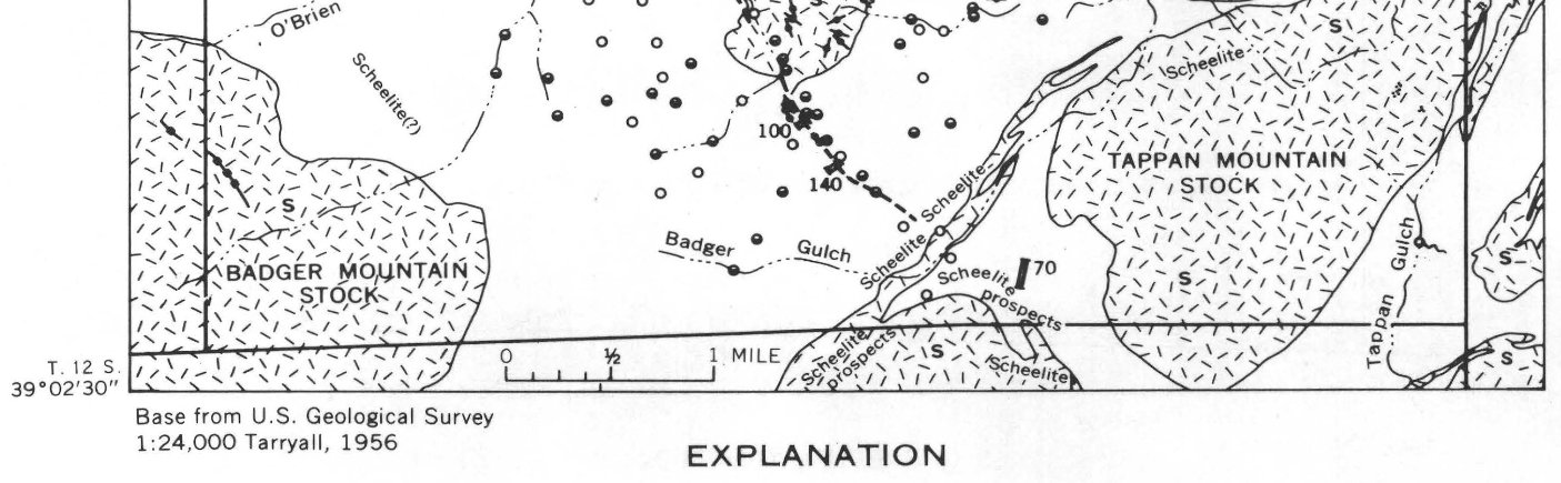 Distribution of beryllium, tin, and tungsten in the Lake George area, Colorado