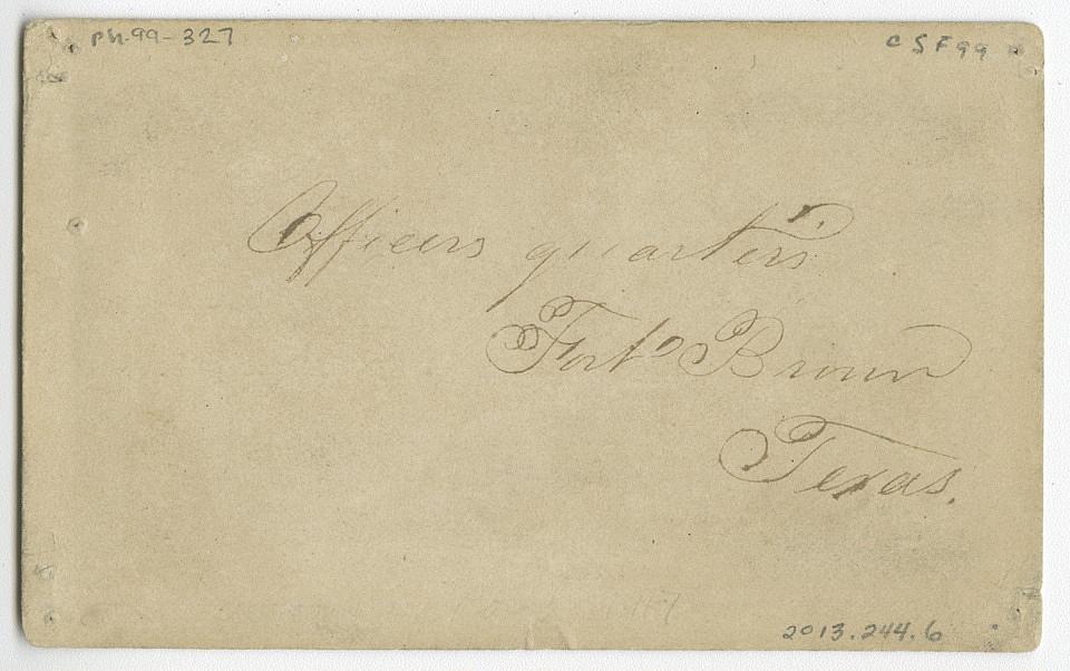 Carte-de-viste of officer's quarters at Fort Brown