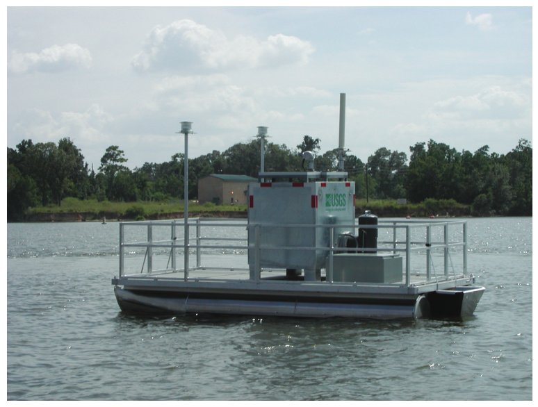USGS lake water-quality monitoring station 295554095093401, Lake Houston near Mouth of Jack’s Ditch.