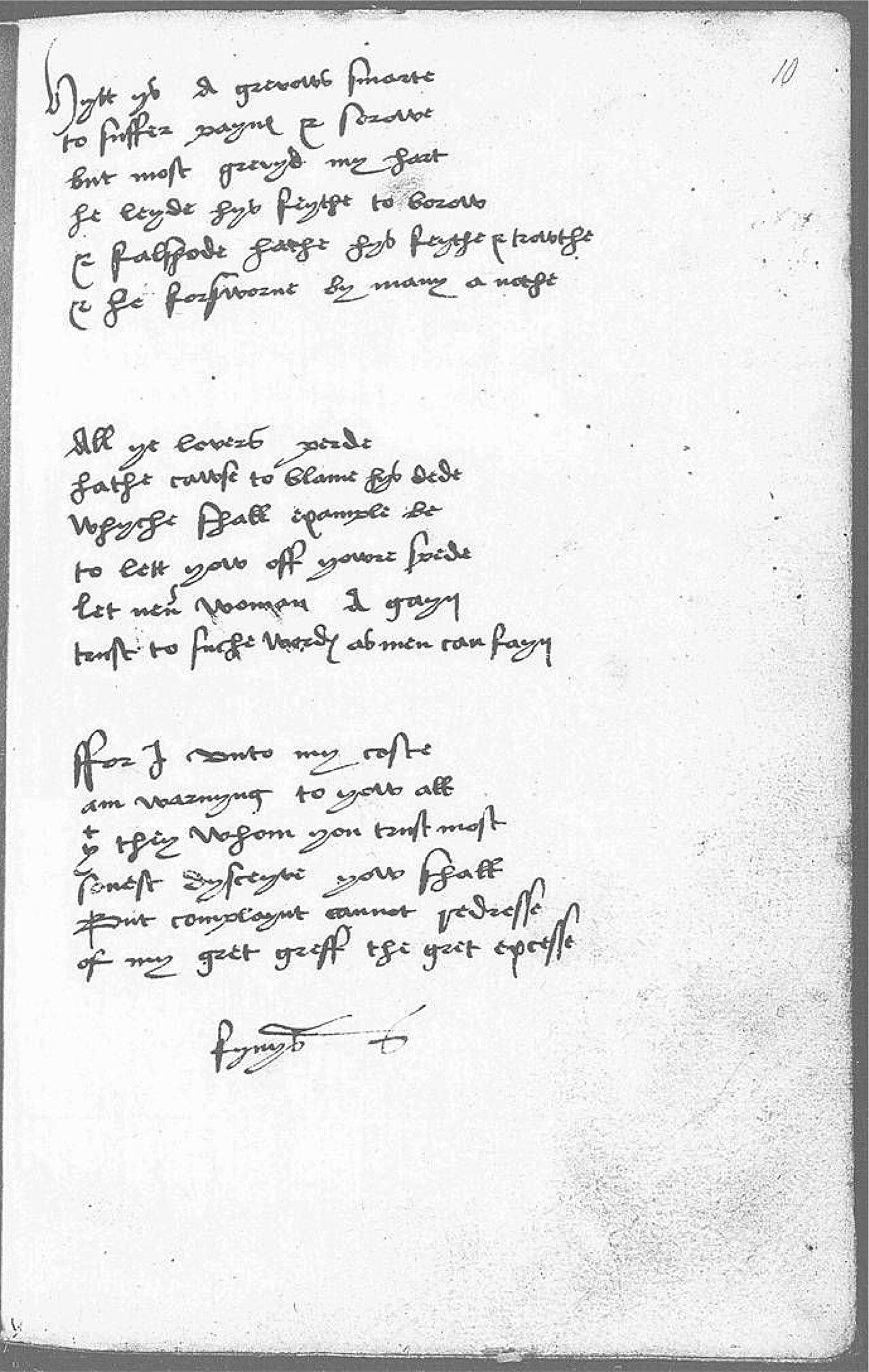 The Devonshire Manuscript facsimile 10r