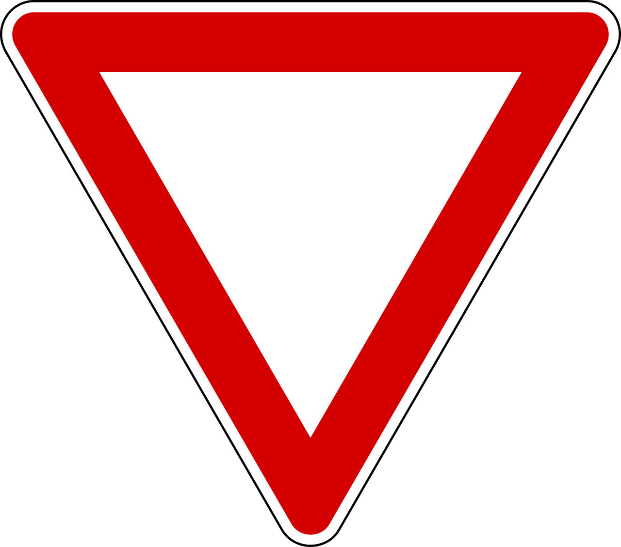 Italian traffic signs - dare precedenza