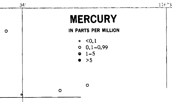 Anomalous concentrations of gold, silver, and other metals in the Mill Canyon area, Cortez quadrangle, Eureka and Lander