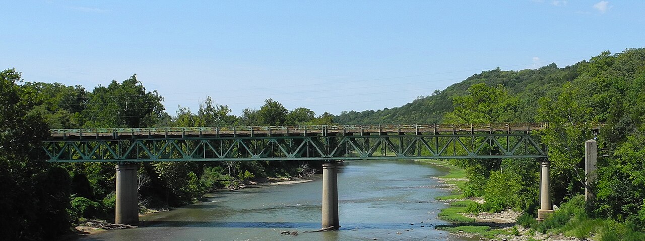 The U.S. Route 66 bridge over the Meramec River at Times Beach, Missouri