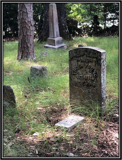 A tombstone.