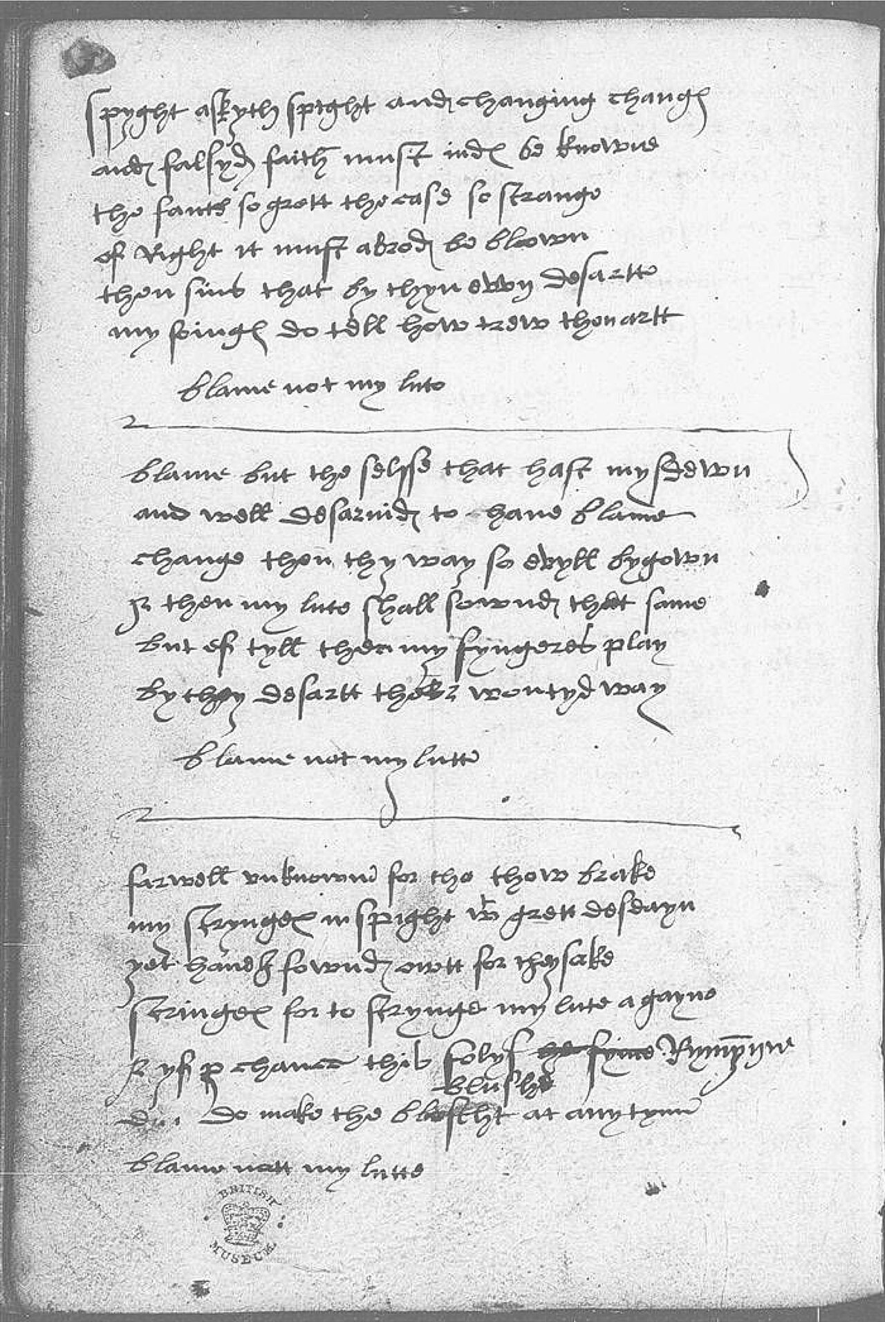 The Devonshire Manuscript facsimile 64v