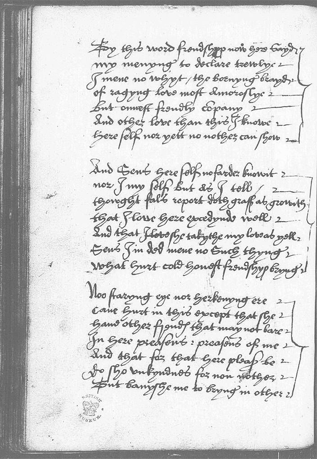 The Devonshire Manuscript facsimile 45v
