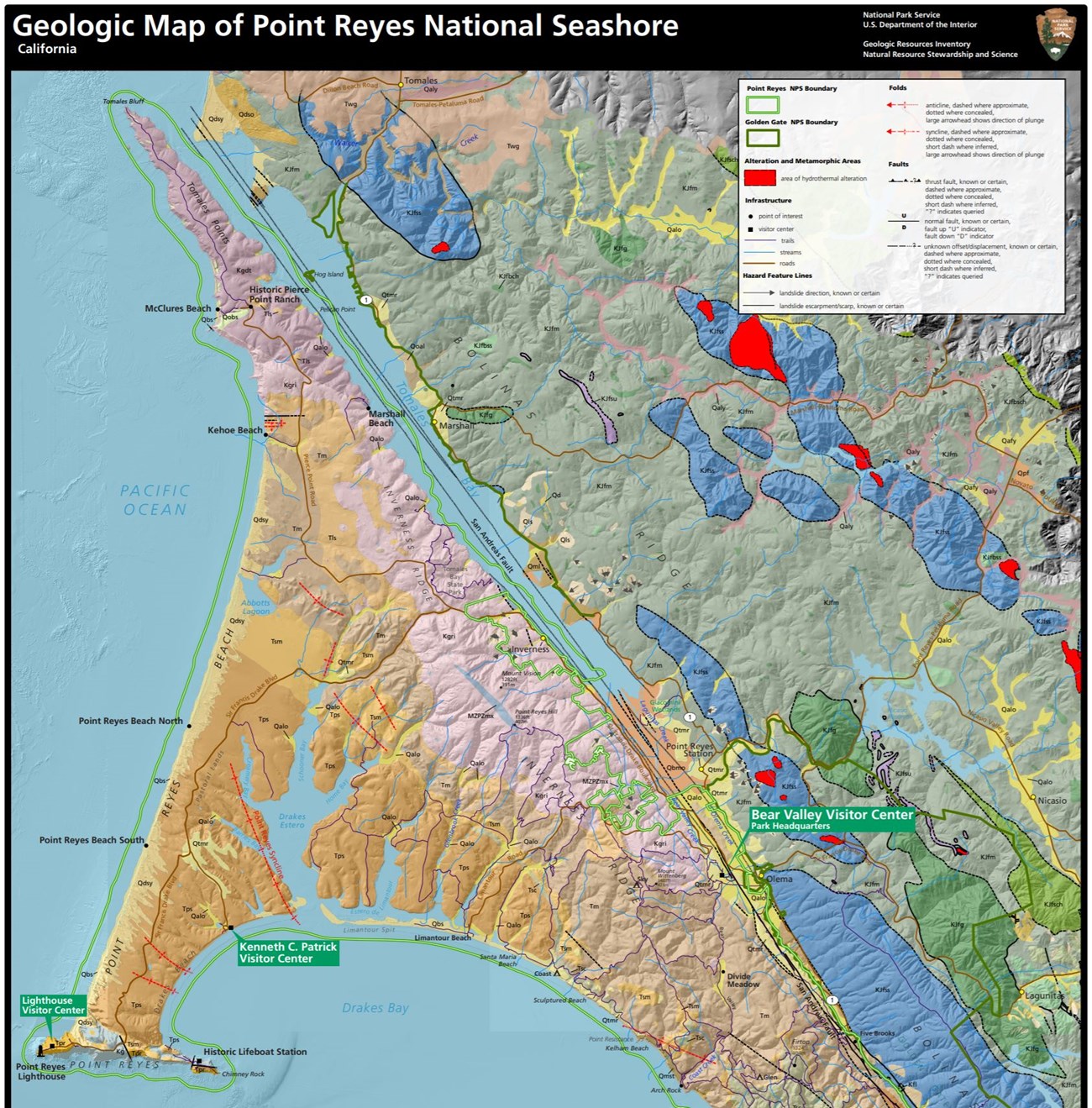 Thumbnail of the park's geologic map.