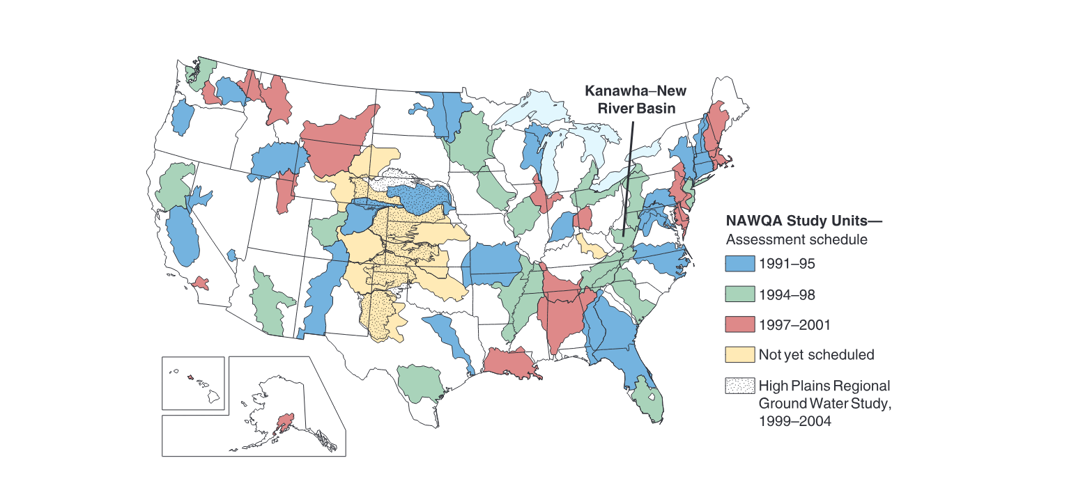 Water quality in the Kanawha-New River basin: West Virginia, Virginia, and North Carolina, 1996-98
