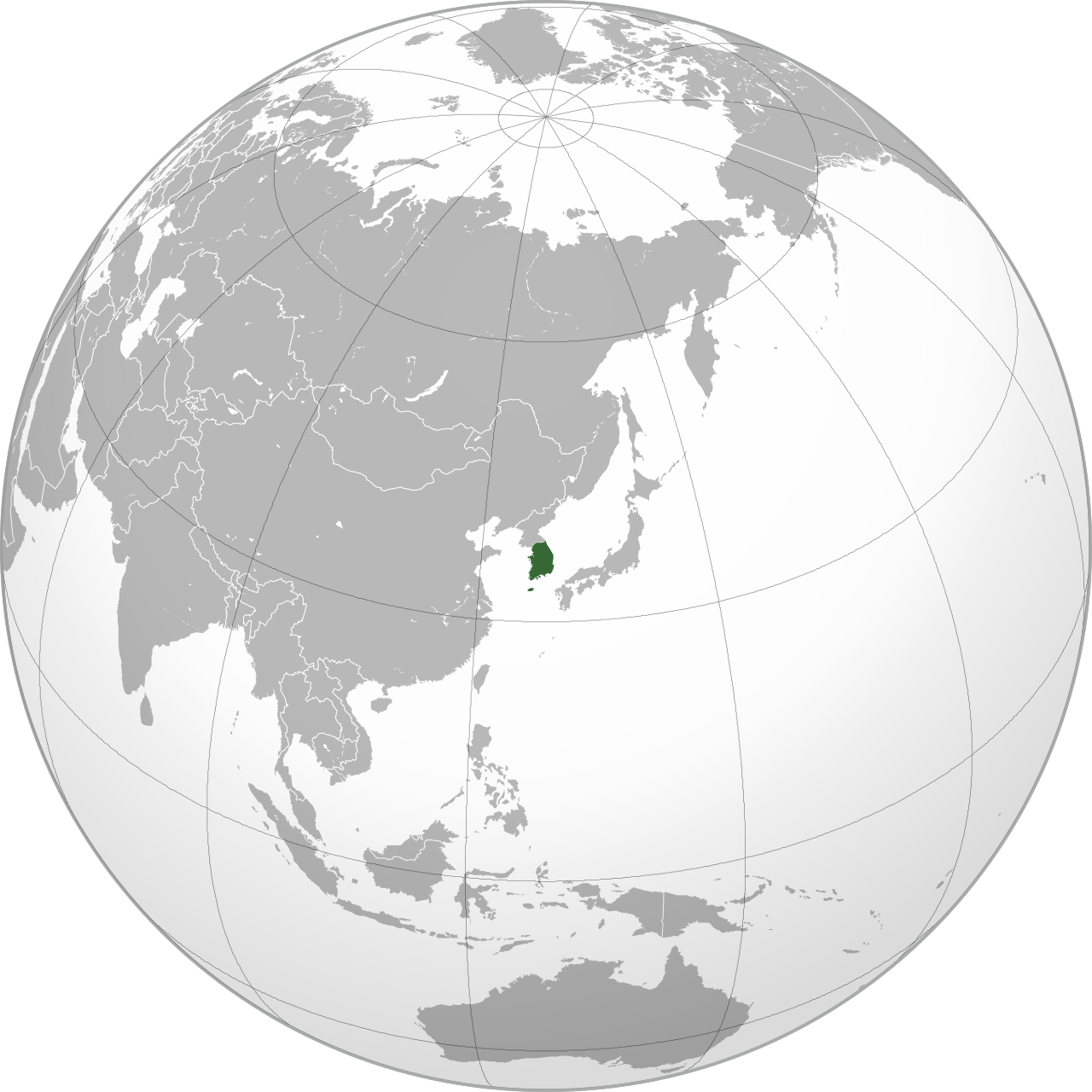 South Korea (orthographic projection)