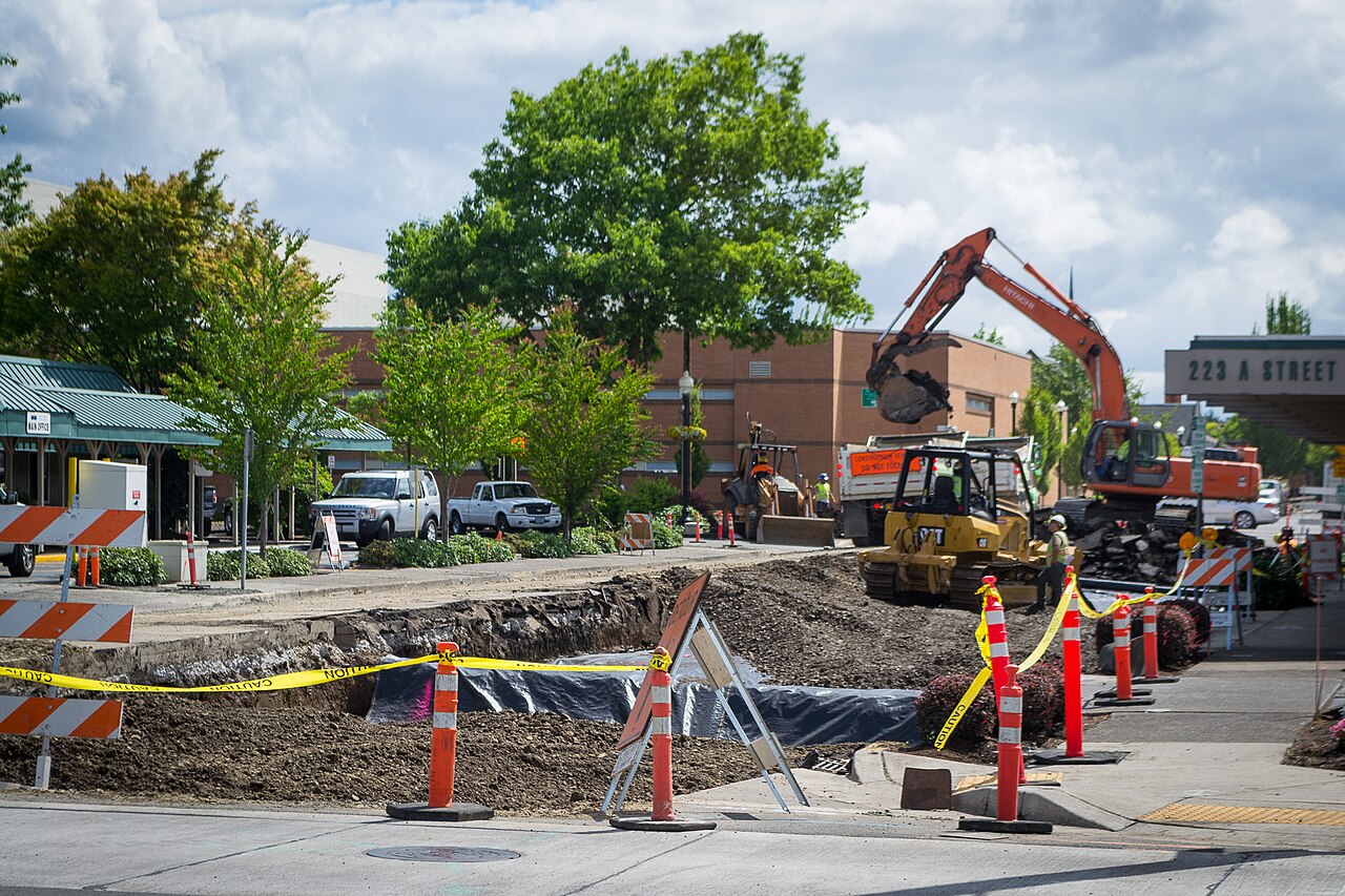 Road repair requires the use of gasoline powered machinery and energy-intensive construction materials such as concrete and steel.
