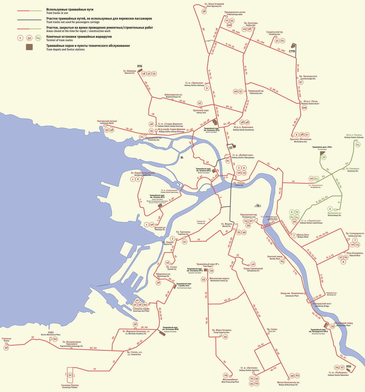 ট্রাম মানচিত্র
