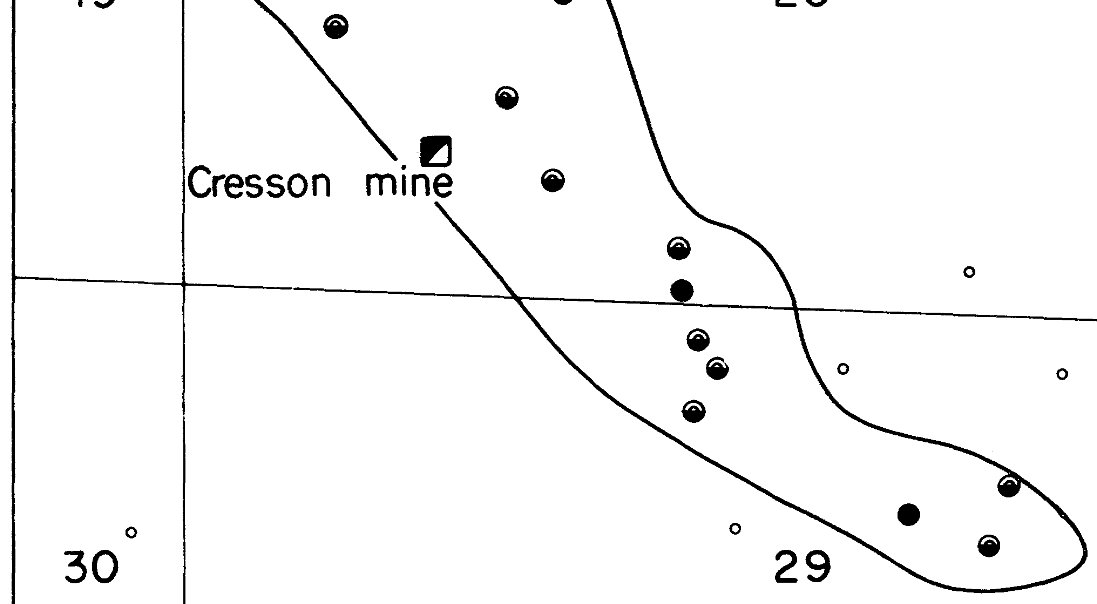 Distribution of gold, tellurium, silver, and mercury in part of the Cripple Creek district, Colorado