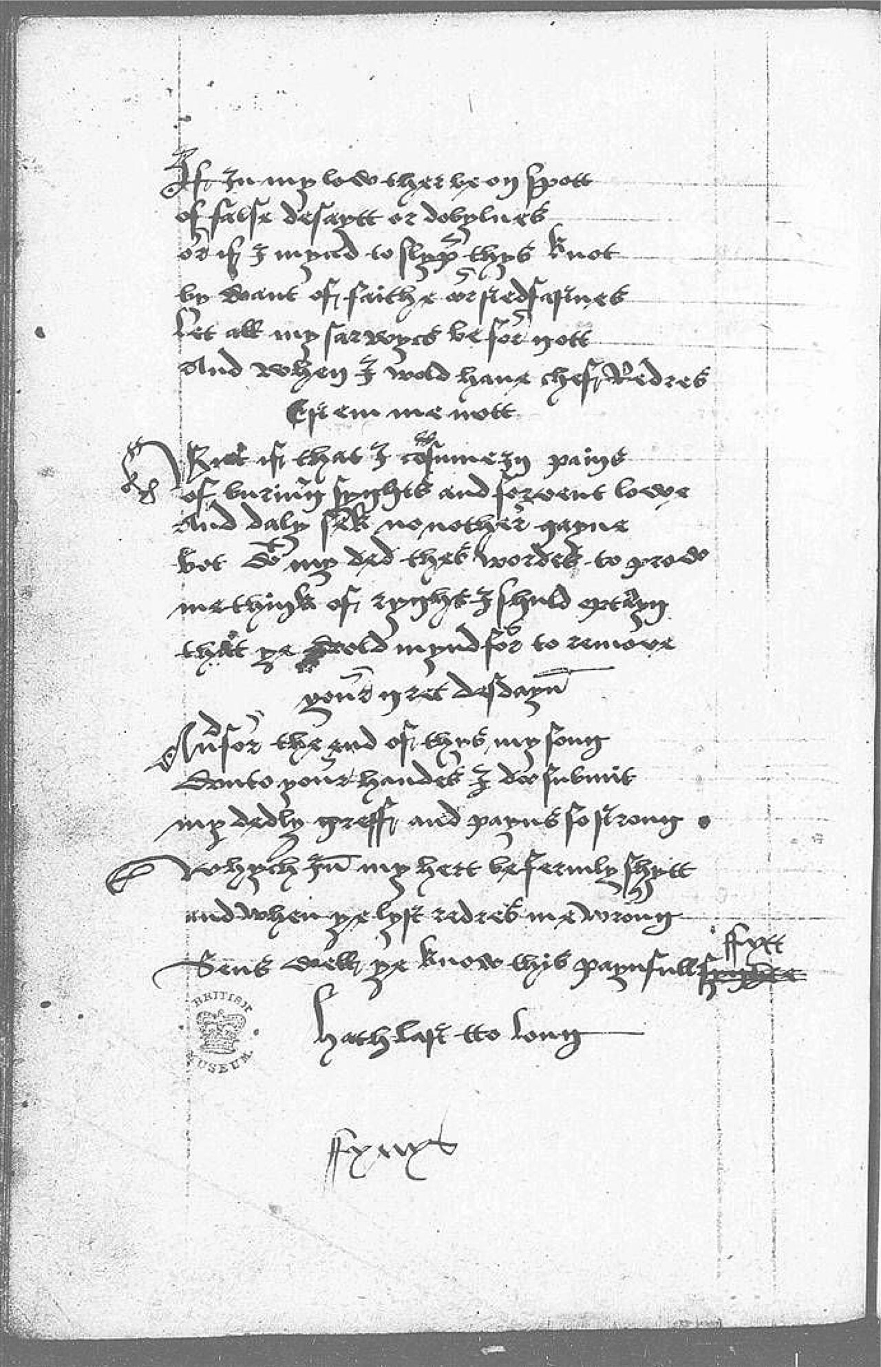 The Devonshire Manuscript facsimile 23v LDev037