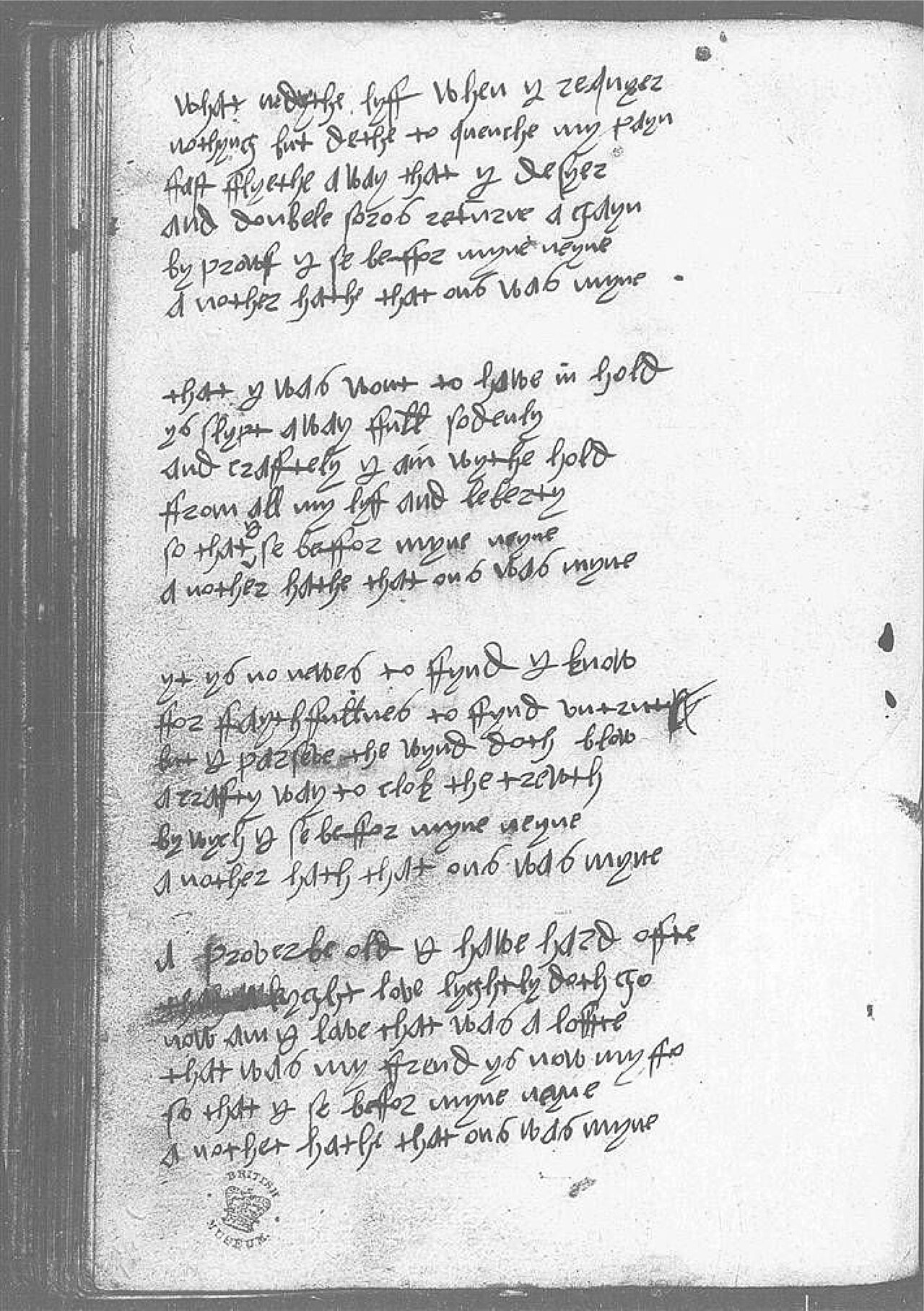 The Devonshire Manuscript facsimile 43v