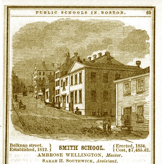 Sketch of the Abiel Smith School, 1849