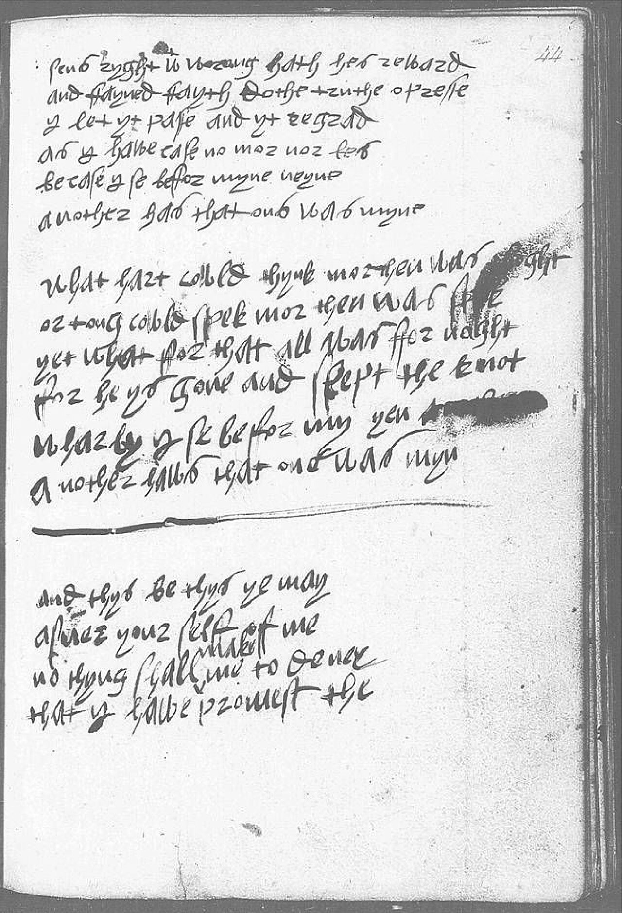 The Devonshire Manuscript facsimile 44r