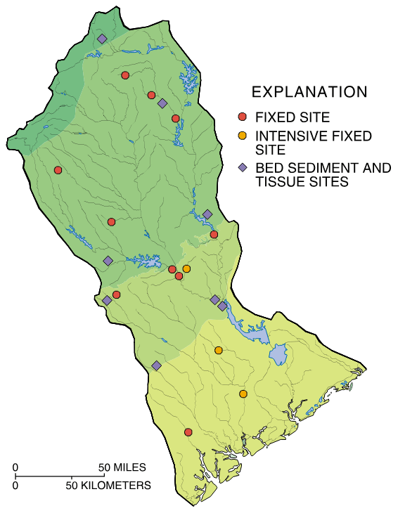 Water quality in the Santee River basin and coastal drainages, North and South Carolina, 1995-98