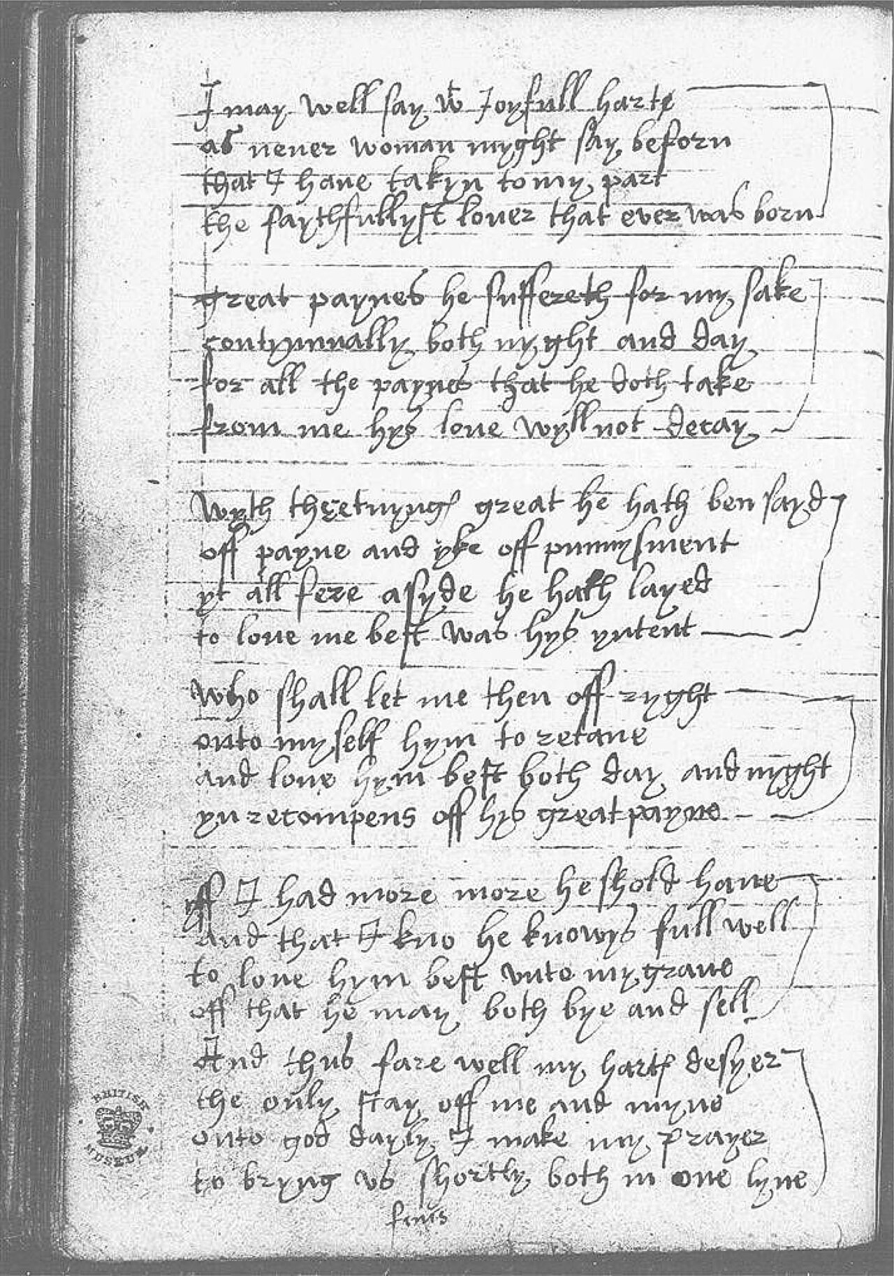 The Devonshire Manuscript facsimile 28v