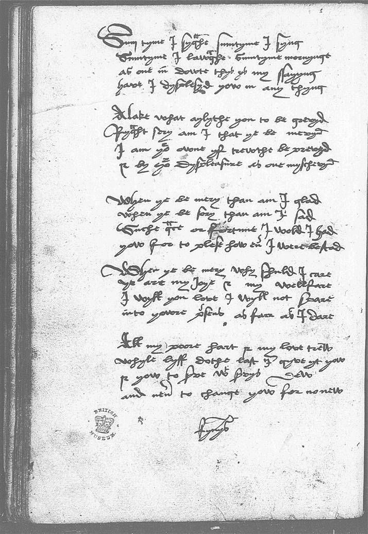 The Devonshire Manuscript facsimile 20v