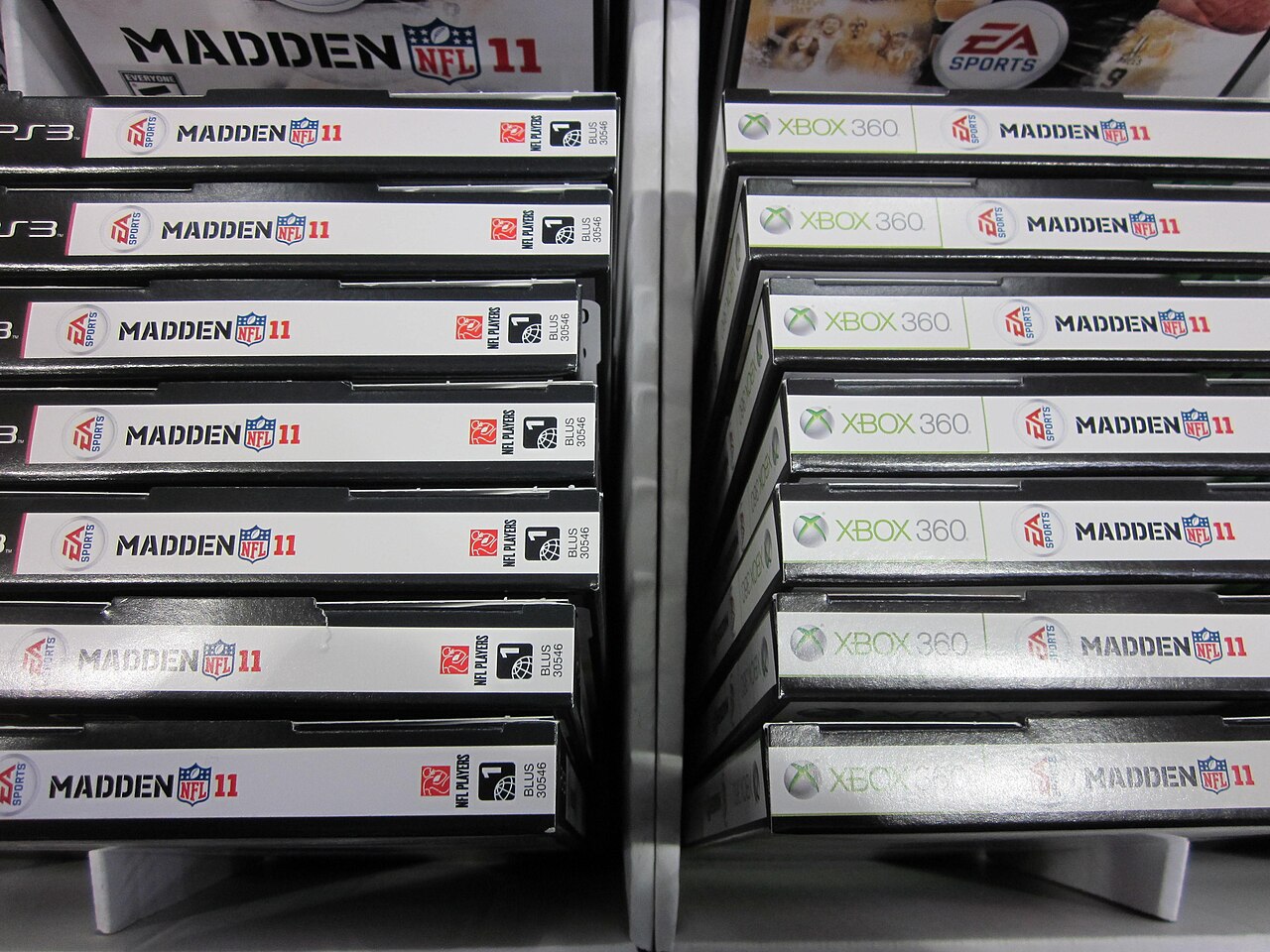 Boxes of Madden NFL 11 for PS3 & Xbox 360