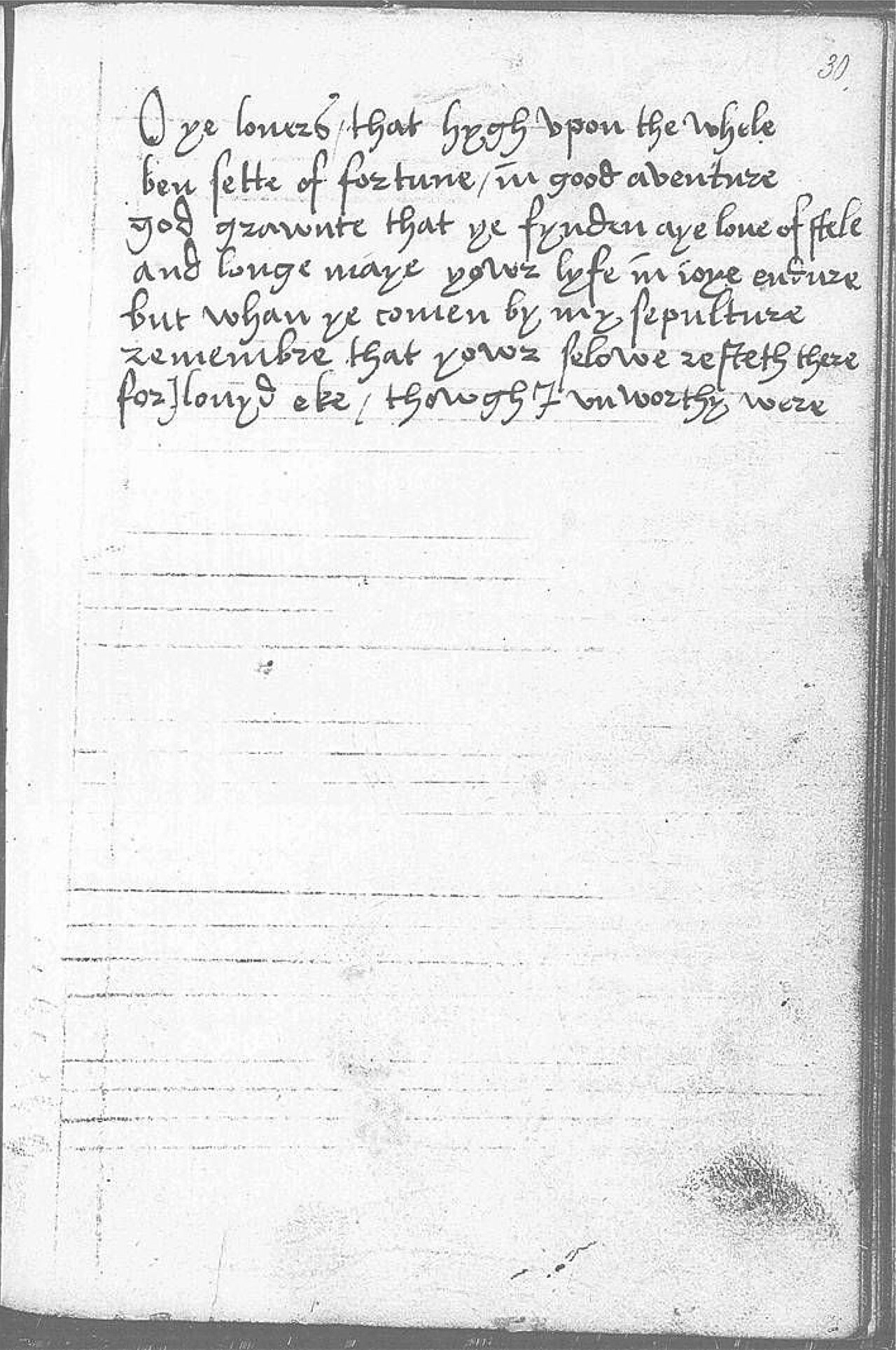 The Devonshire Manuscript facsimile 30r