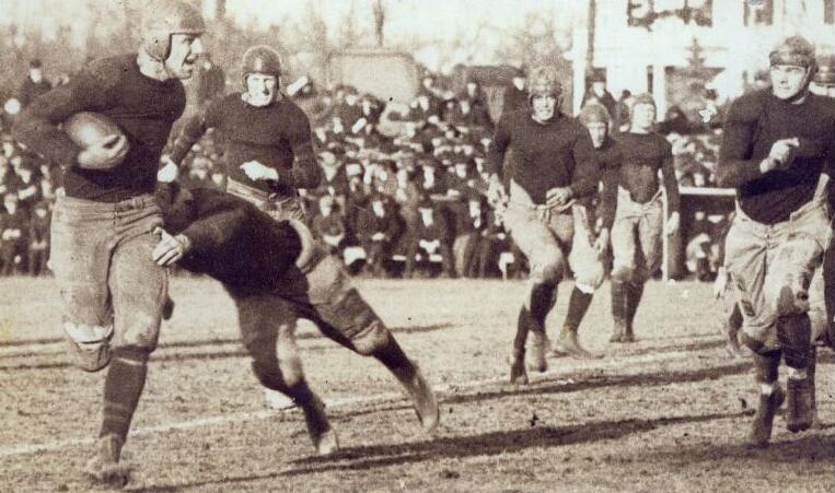 Maryland and Johns Hopkins football game in the early 20th century