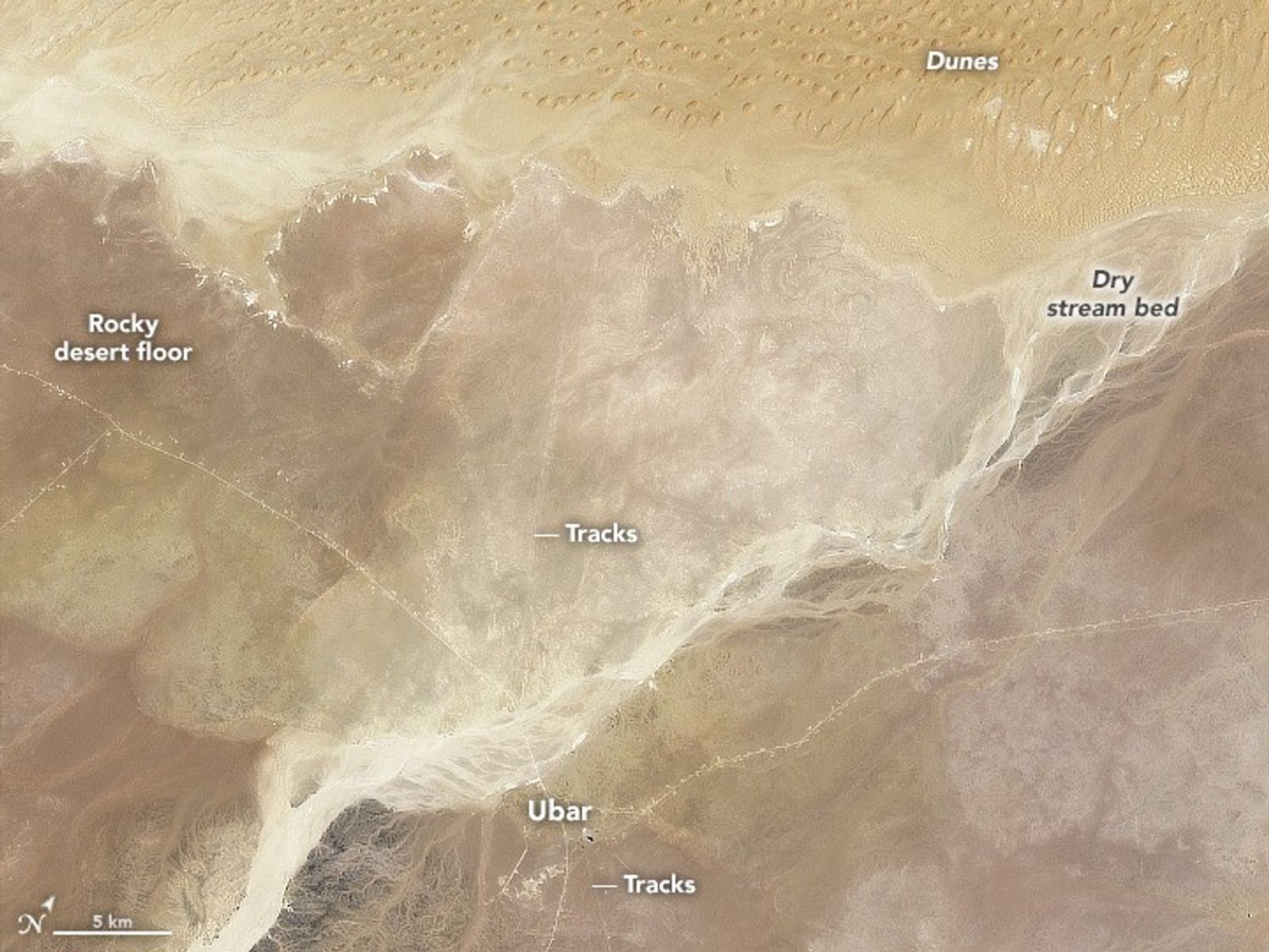 The same area in natural colour