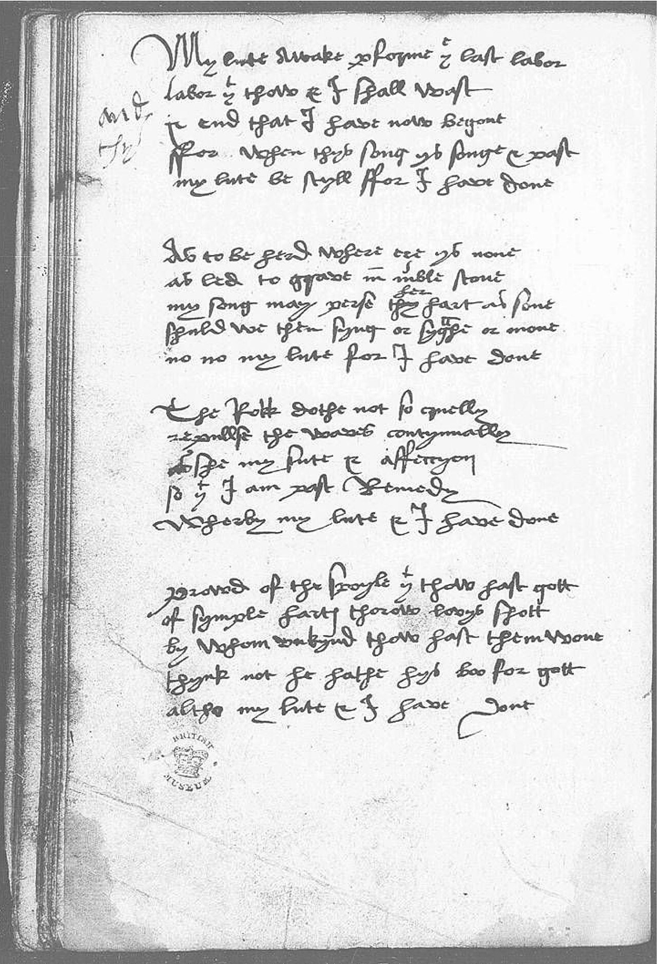The Devonshire Manuscript facsimile 14v