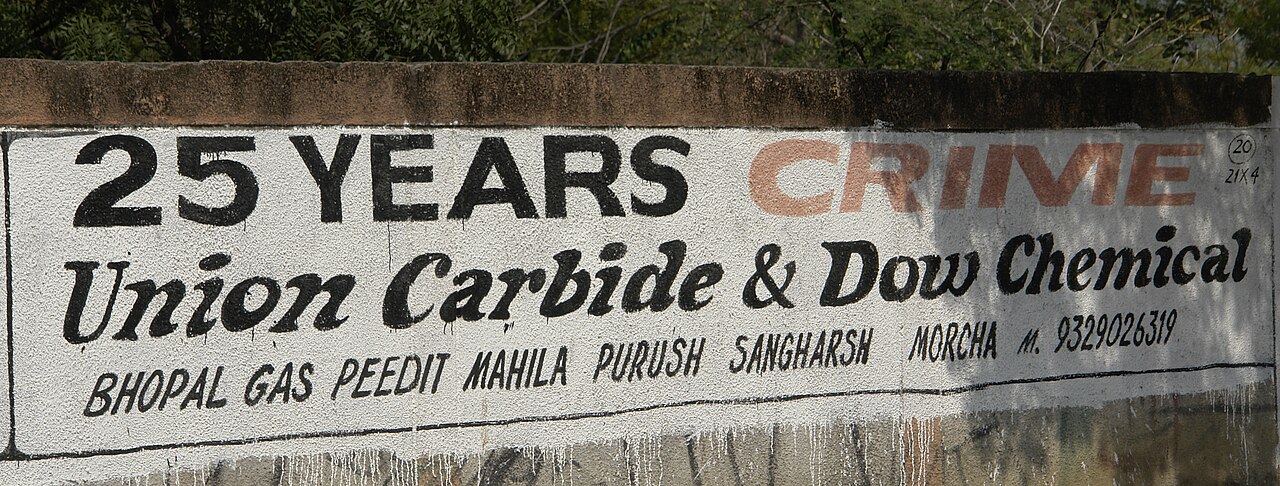 Wall painting outside Union Carbide Bhopal Plant