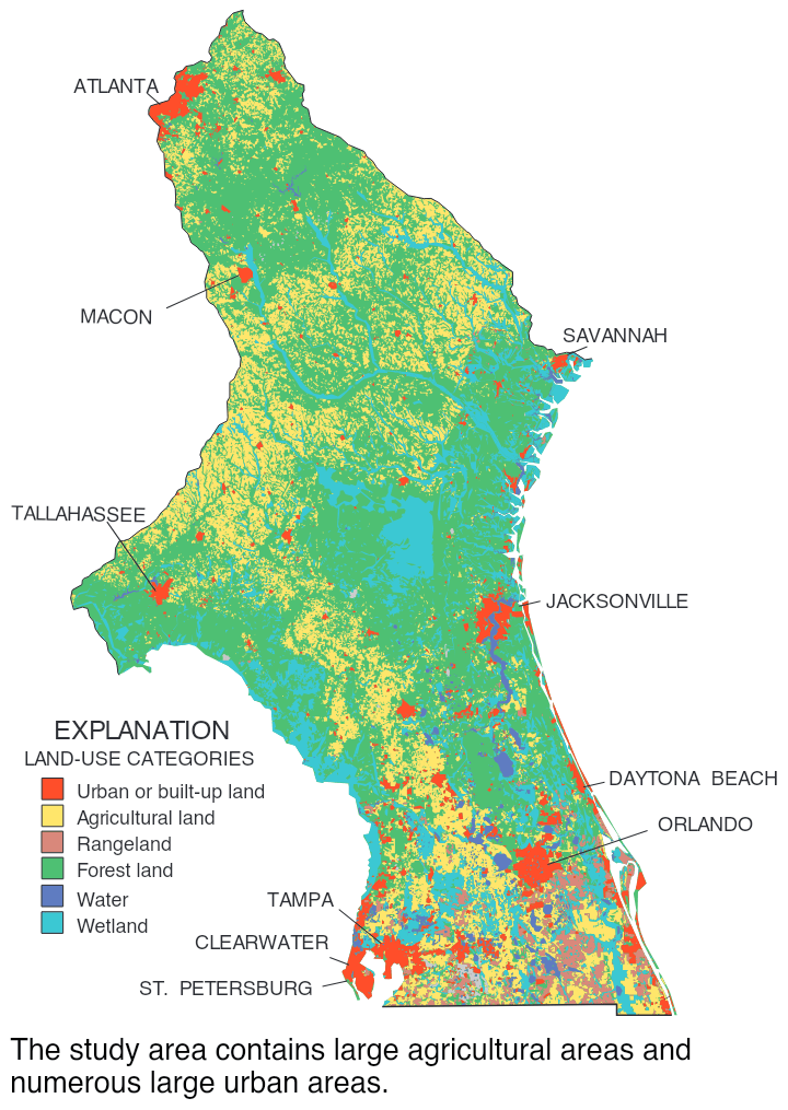 Land-use map of the study area