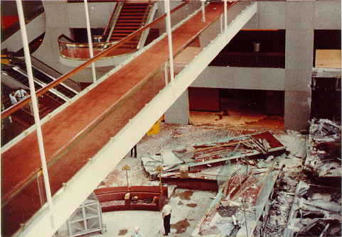View of the Hyatt Lobby After Collapse