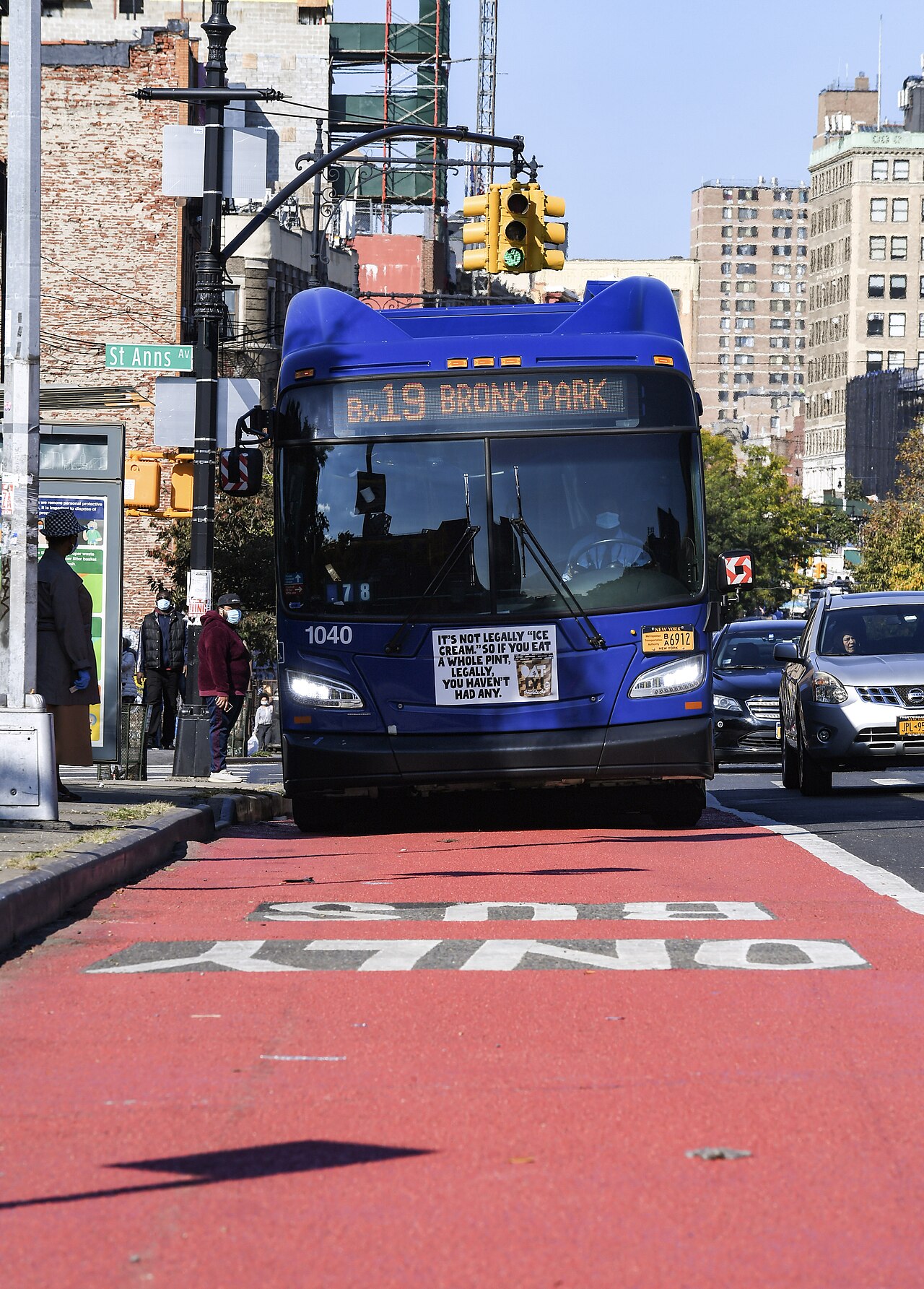 Bus only lanes in New York City