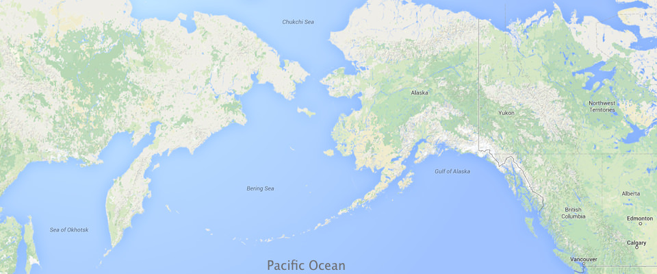 The Bering Sea, part of the Pacific Ocean