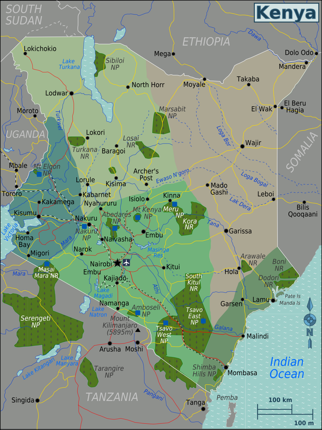কেনিয়ার অঞ্চলসমূহ
